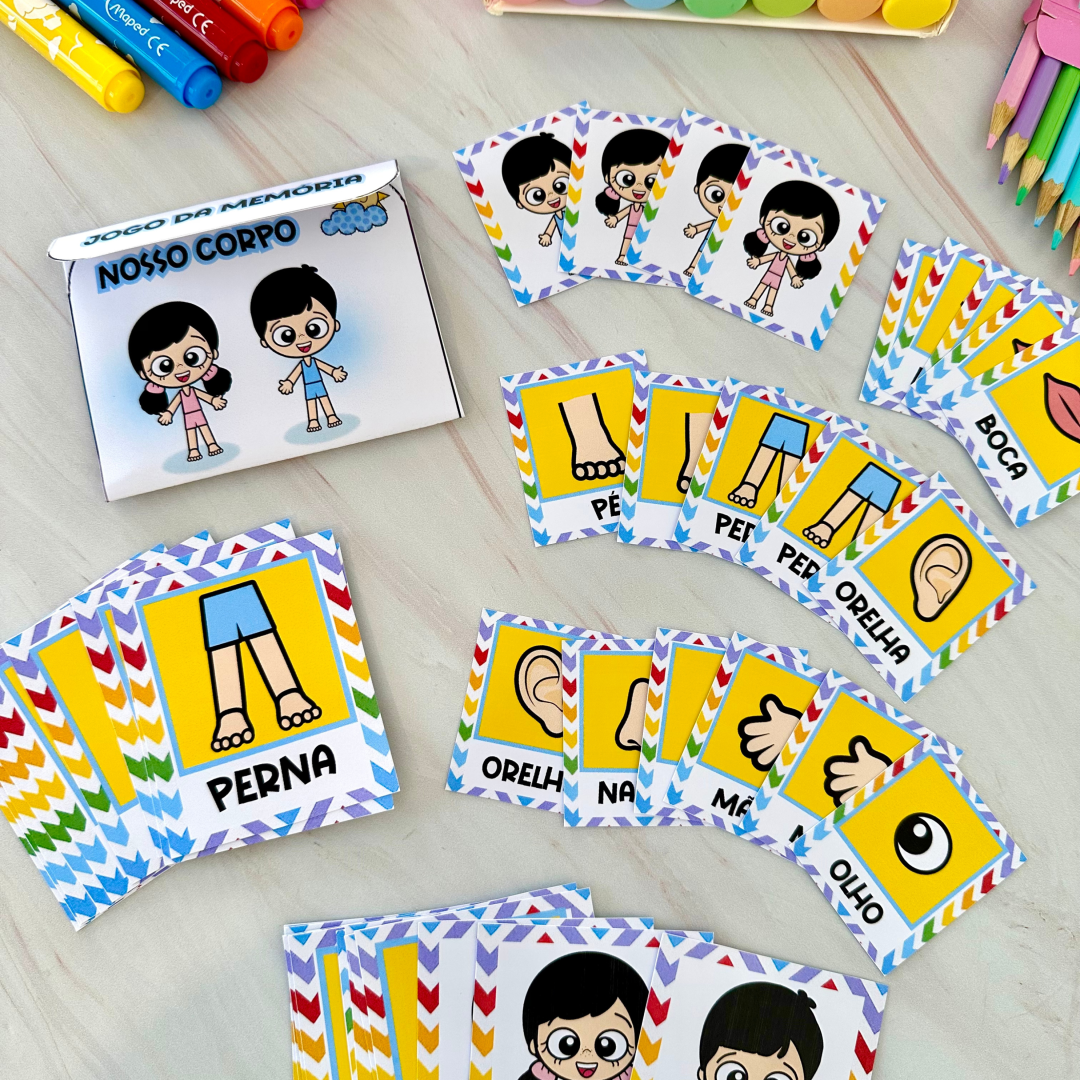 🧩✨ Jogo da Memória – Nosso Corpo ✨🧩